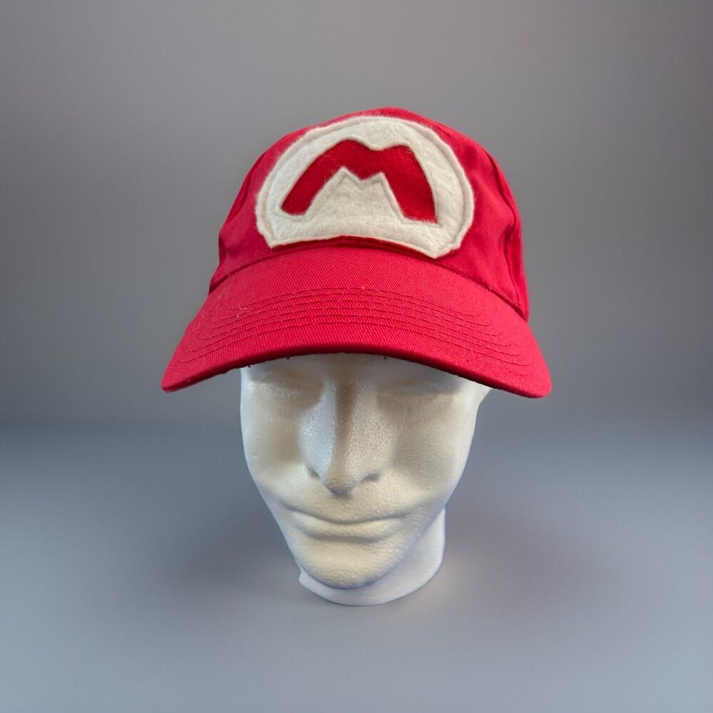 Nintendo Themed Super Mario Bros Strap-Back Cap (Mario Logo Red Hat)